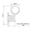 Extendable hotel magnifying mirror with double-sided view